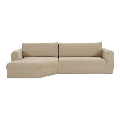 Madrid Ultra Soft Comfortable Sectional Sofa-Modular Sofas-Moe's Home-Left Facing-Cool Beige-LOOMLAN
