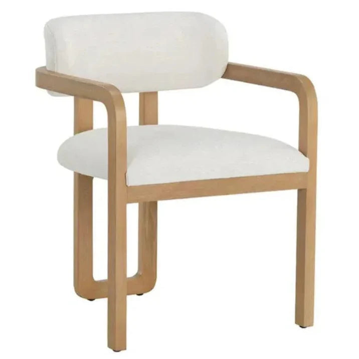 Madrone Leather Eye Catching Dining Armchair - LOOMLAN - SUNPAN - Dining Chairs