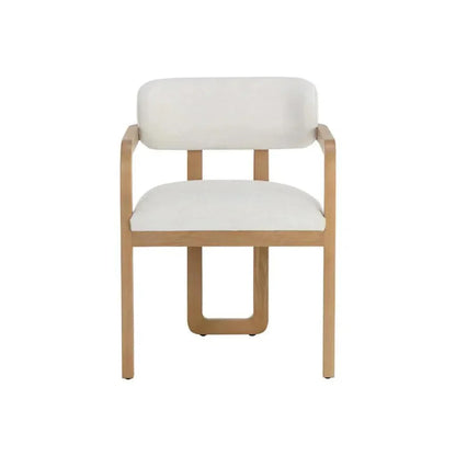 Madrone Leather Eye Catching Dining Armchair - LOOMLAN - SUNPAN - Dining Chairs