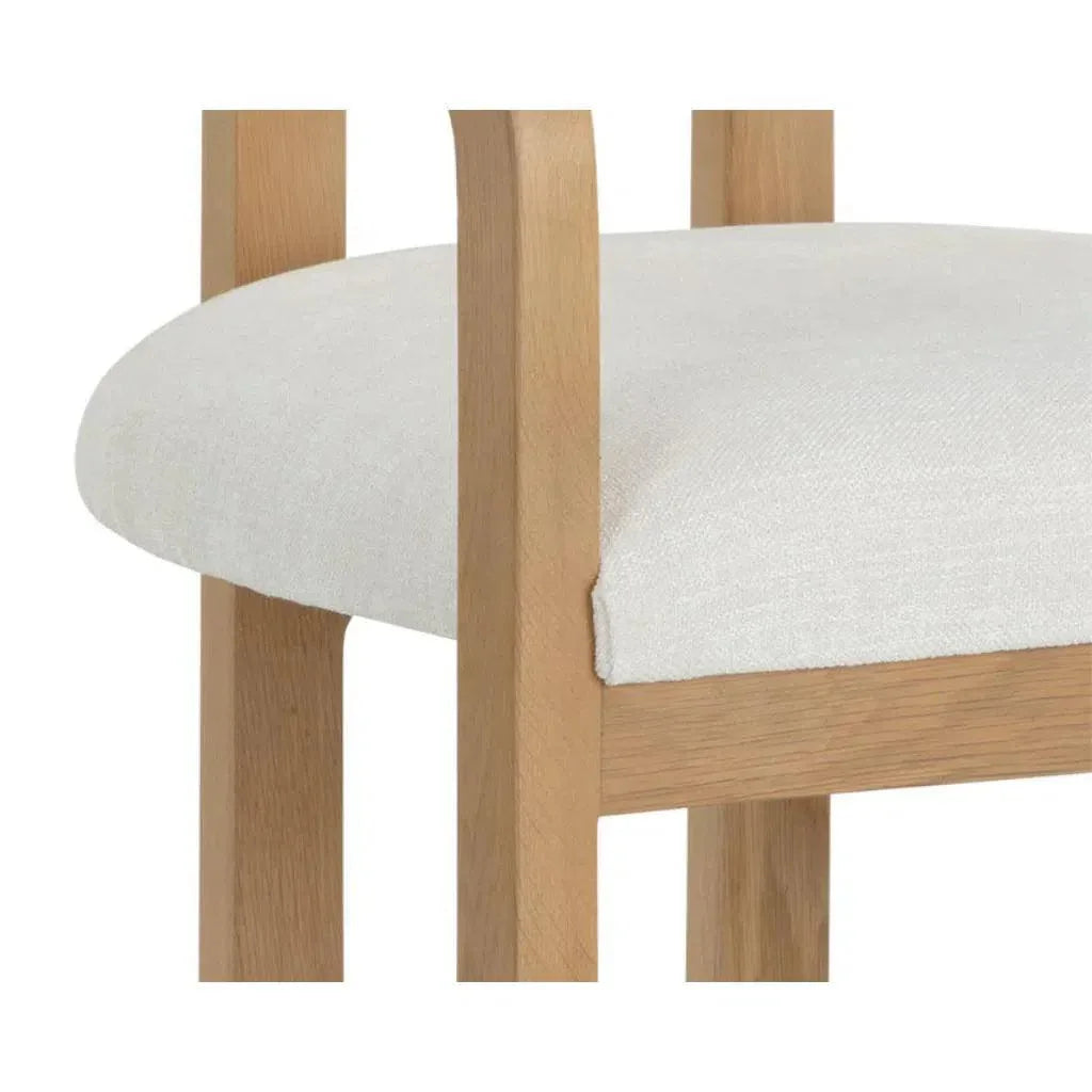 Madrone Leather Eye Catching Dining Armchair - LOOMLAN - SUNPAN - Dining Chairs