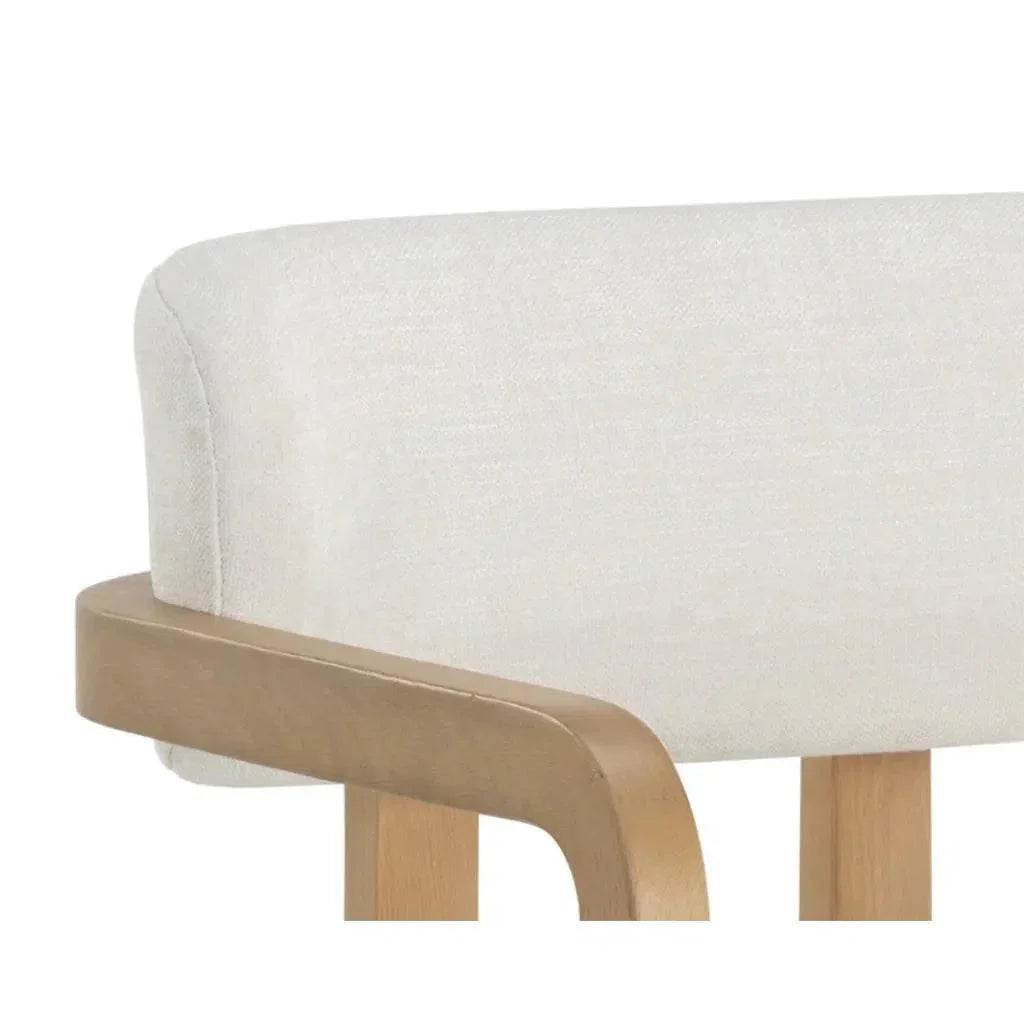 Madrone Leather Eye Catching Dining Armchair - LOOMLAN - SUNPAN - Dining Chairs