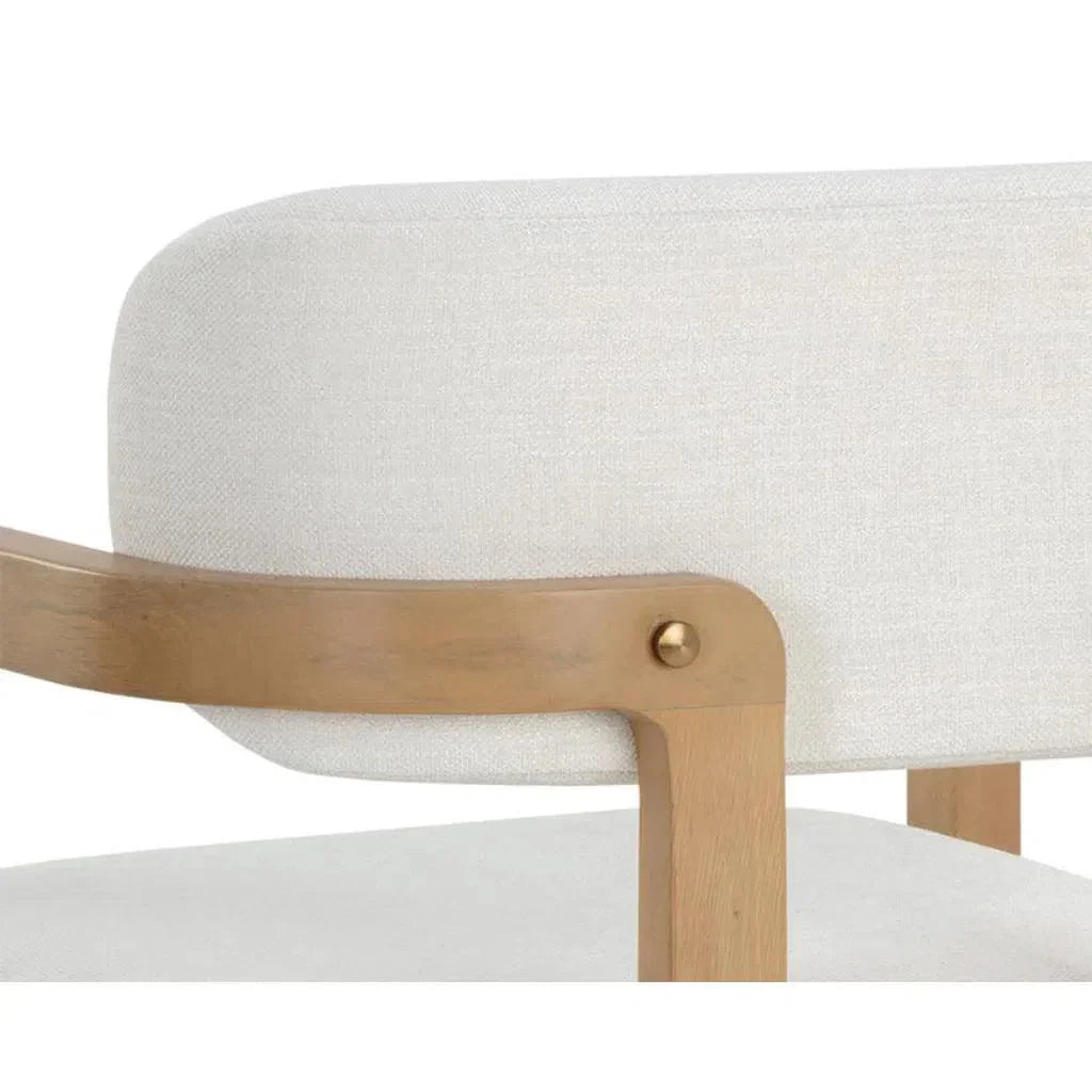 Madrone Leather Eye Catching Dining Armchair - LOOMLAN - SUNPAN - Dining Chairs