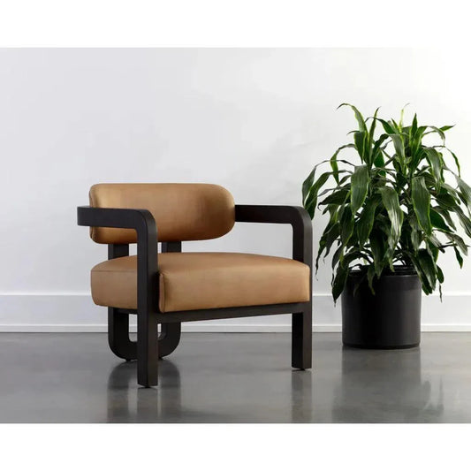 Madrone Leather Eye Catching Lounge Chair - LOOMLAN - SUNPAN - Accent Chairs