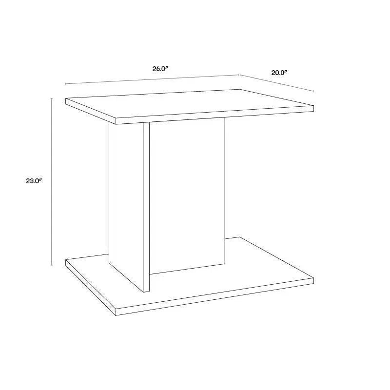 Madsen Side Table Modern Solid Natural - LOOMLAN - SUNPAN - Side Tables