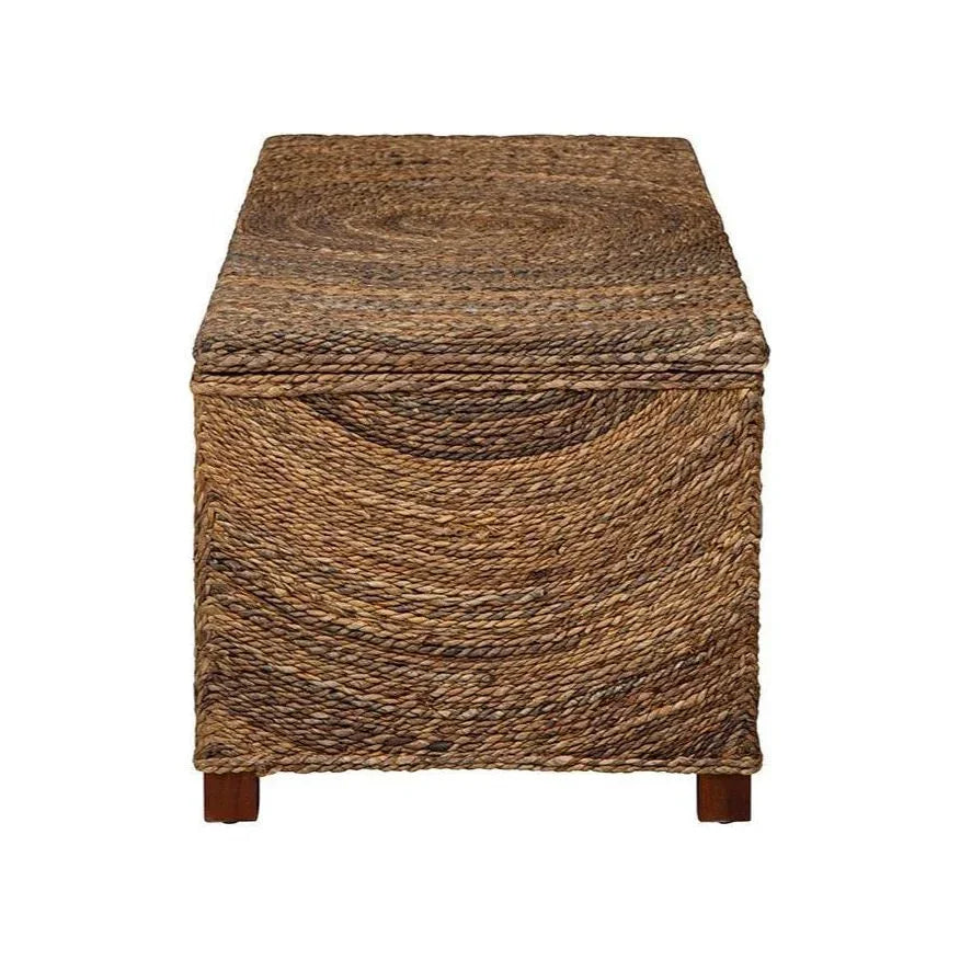 Madura Seagrass Wooden Storage Bench - LOOMLAN - Furniture Classics - Bedroom Benches