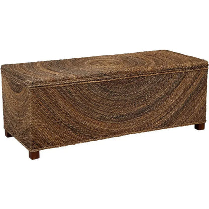 Madura Seagrass Wooden Storage Bench - LOOMLAN - Furniture Classics - Bedroom Benches