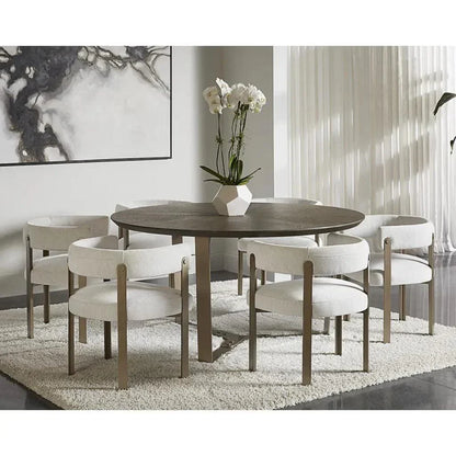 Mae Fabric Dining Armchair - LOOMLAN - SUNPAN - Dining Chairs