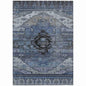 Maeain Blue Washable Indoor-Outdoor Rug