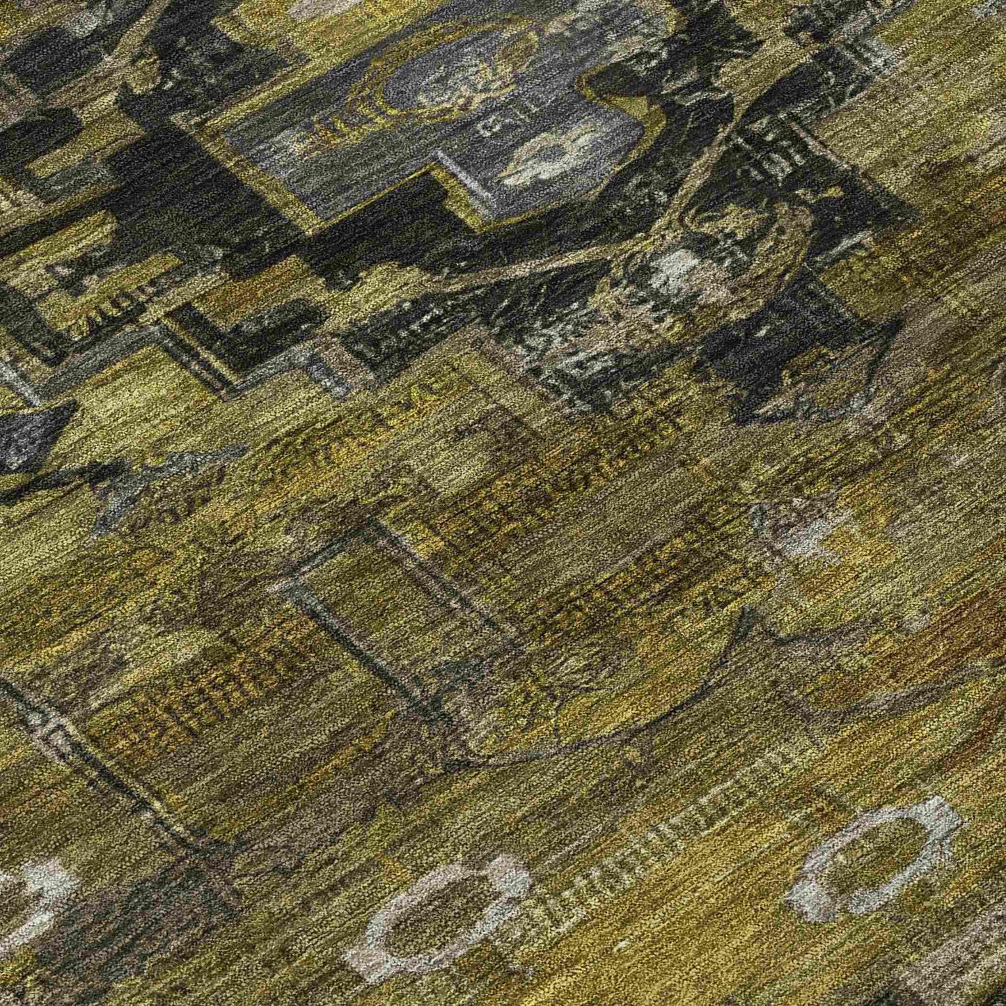 Maeain Brown Washable Indoor-Outdoor Rug