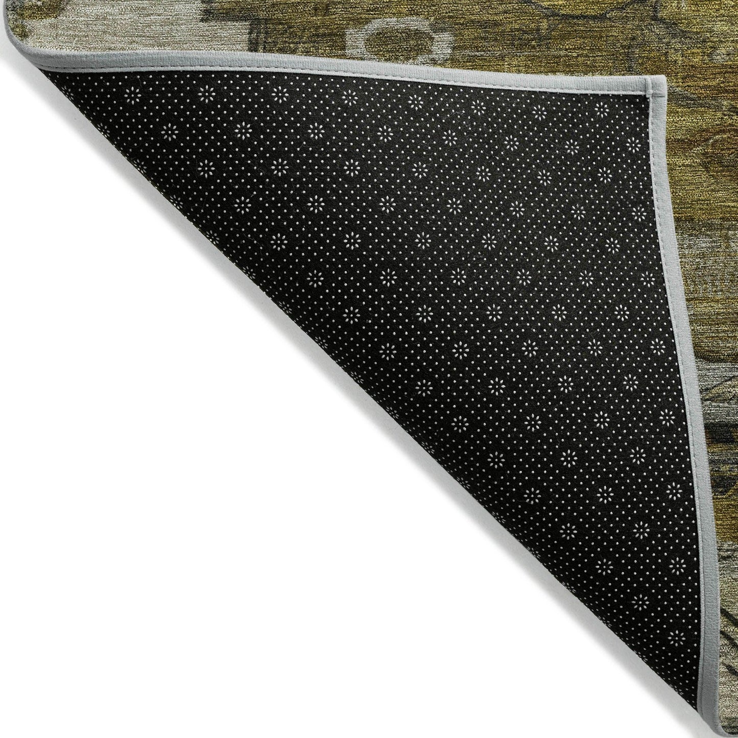 Maeain Brown Washable Indoor-Outdoor Rug