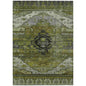 Maeain Green Washable Indoor-Outdoor Rug