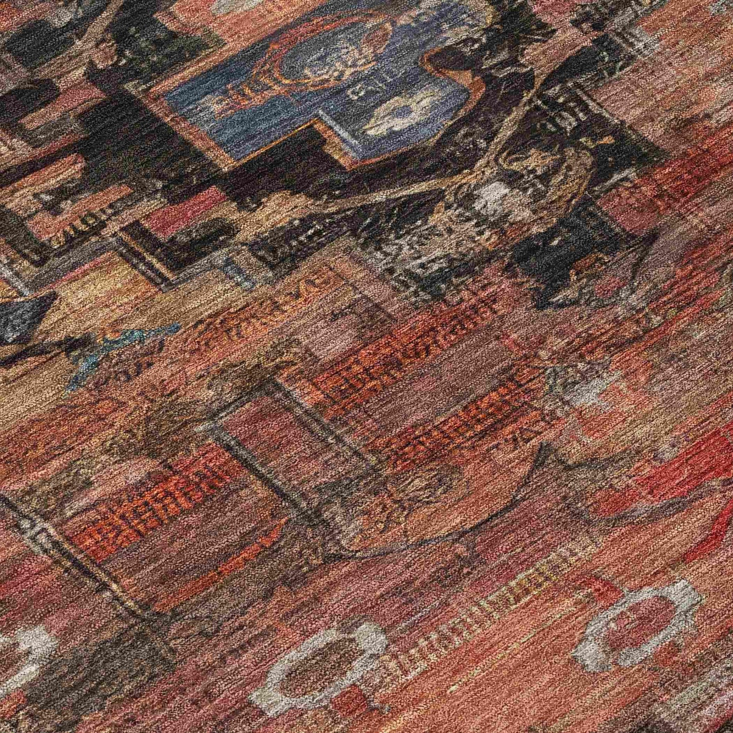 Maeain Paprika Washable Indoor-Outdoor Rug