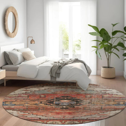 Maeain Paprika Washable Indoor-Outdoor Rug