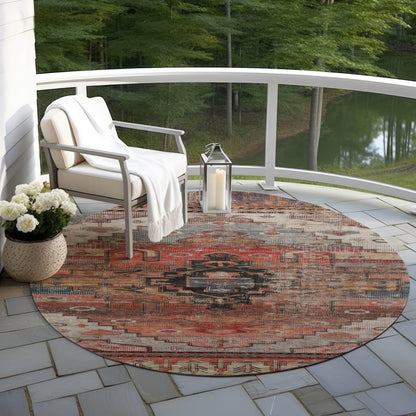 Maeain Paprika Washable Indoor-Outdoor Rug