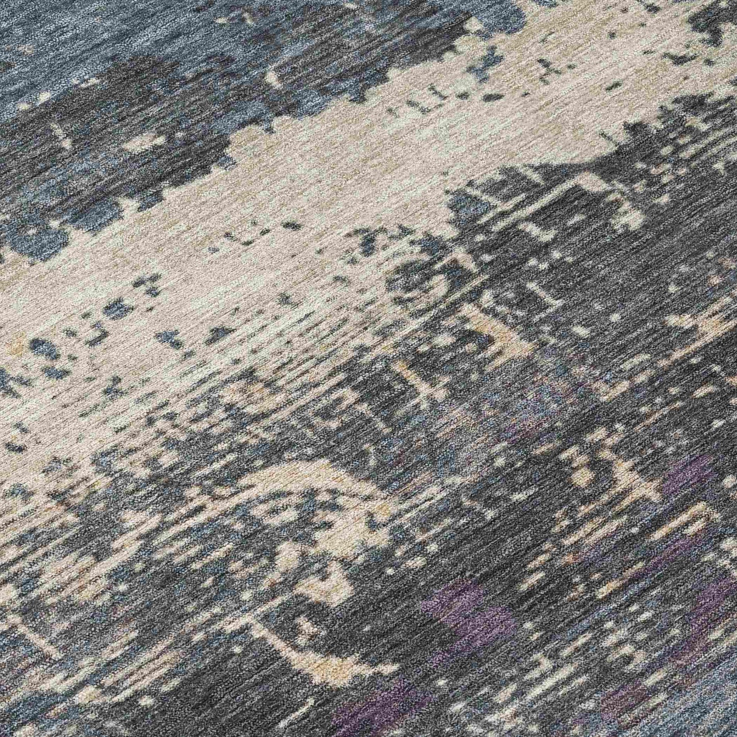 Maeanor Blue Washable Indoor-Outdoor Rug