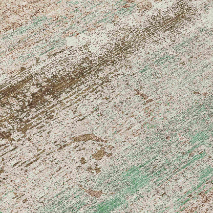 Maeanor Brown Washable Indoor-Outdoor Rug