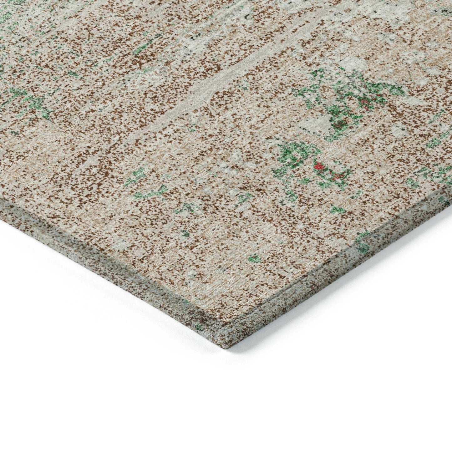 Maeanor Brown Washable Indoor-Outdoor Rug