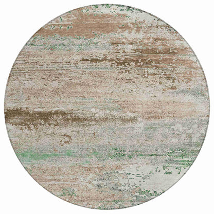 Maeanor Brown Washable Indoor-Outdoor Rug