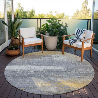 Maeanor Gold Washable Indoor-Outdoor Rug