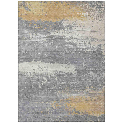 Maeanor Gold Washable Indoor-Outdoor Rug