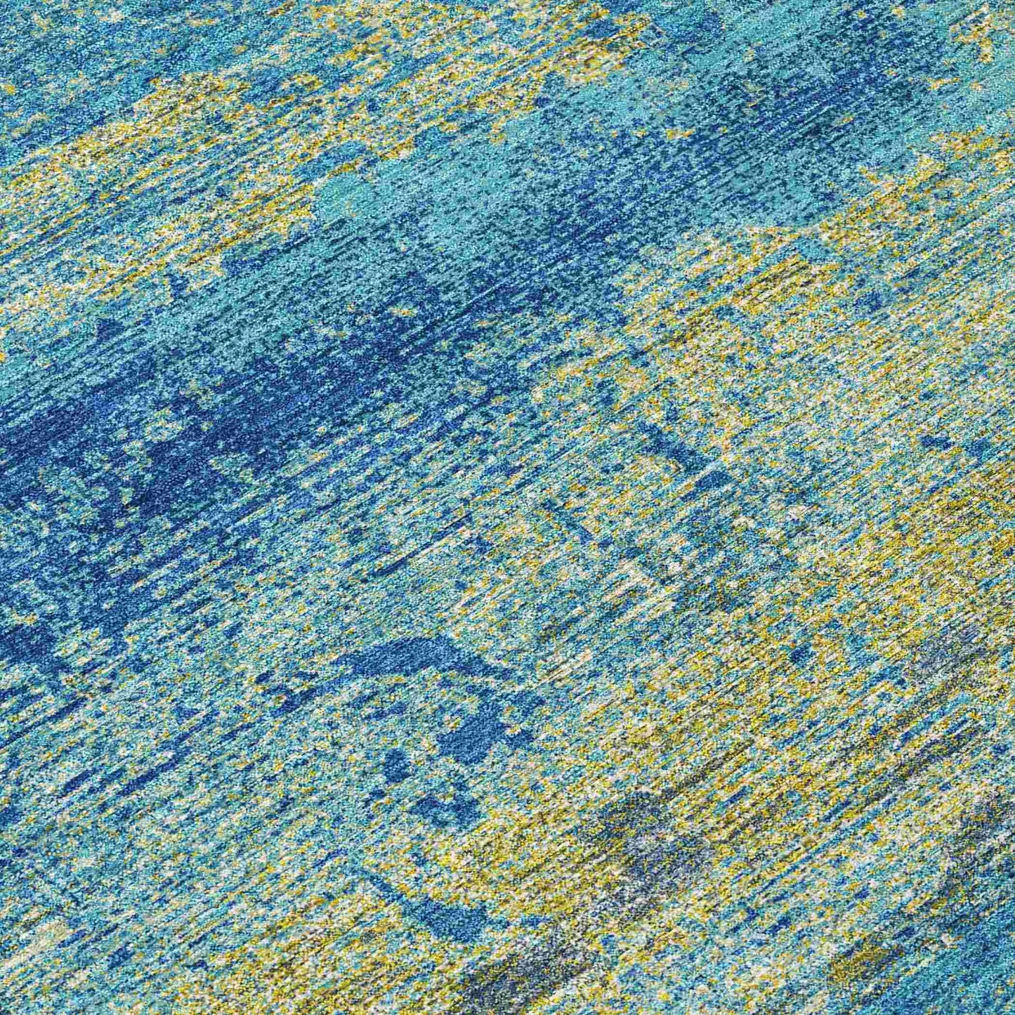 Maeanor Navy Washable Indoor-Outdoor Rug