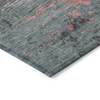 Maeanor Orange Washable Indoor-Outdoor Rug