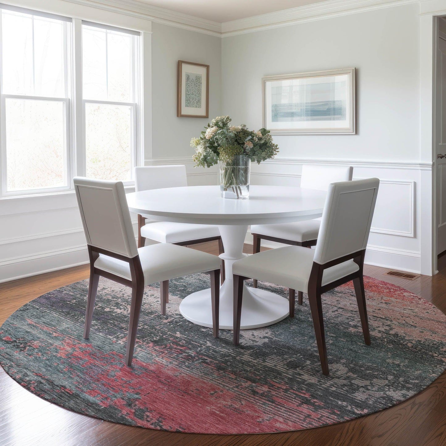 Maeanor Orange Washable Indoor-Outdoor Rug