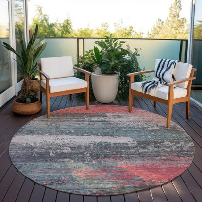 Maeanor Orange Washable Indoor-Outdoor Rug