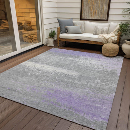 Maeanor Purple Washable Indoor-Outdoor Rug