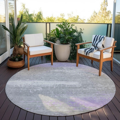 Maeanor Purple Washable Indoor-Outdoor Rug