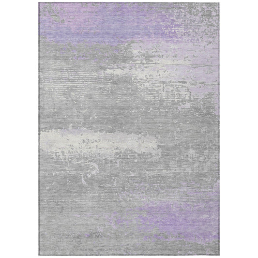 Maeanor Purple Washable Indoor-Outdoor Rug