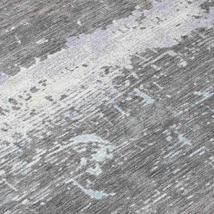 Maeanor Teal Washable Indoor-Outdoor Rug