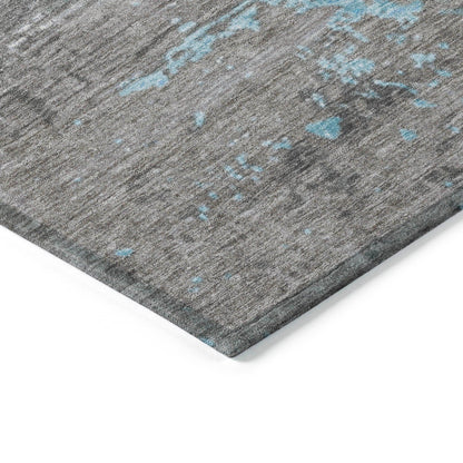 Maeanor Teal Washable Indoor-Outdoor Rug
