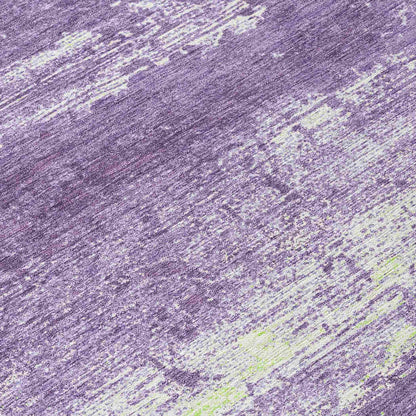 Maeara Purple Washable Indoor-Outdoor Rug