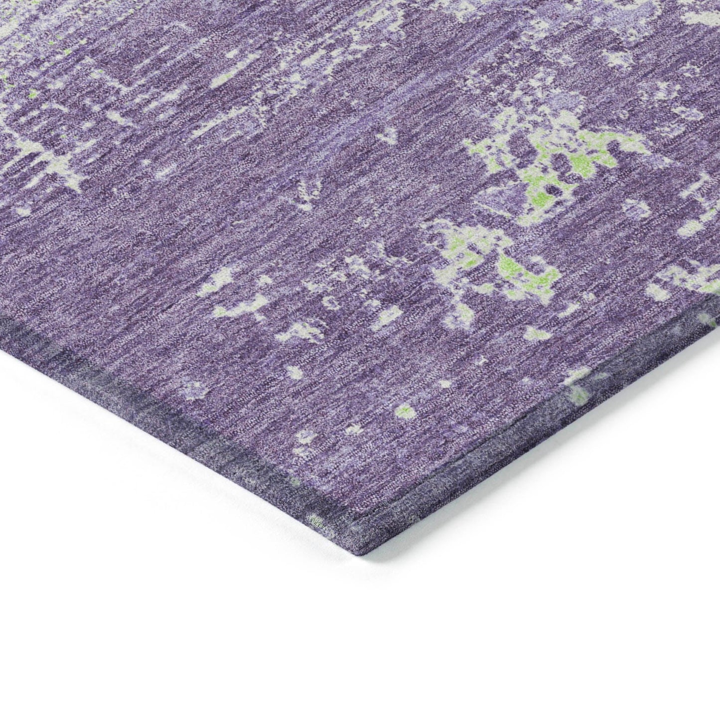 Maeara Purple Washable Indoor-Outdoor Rug