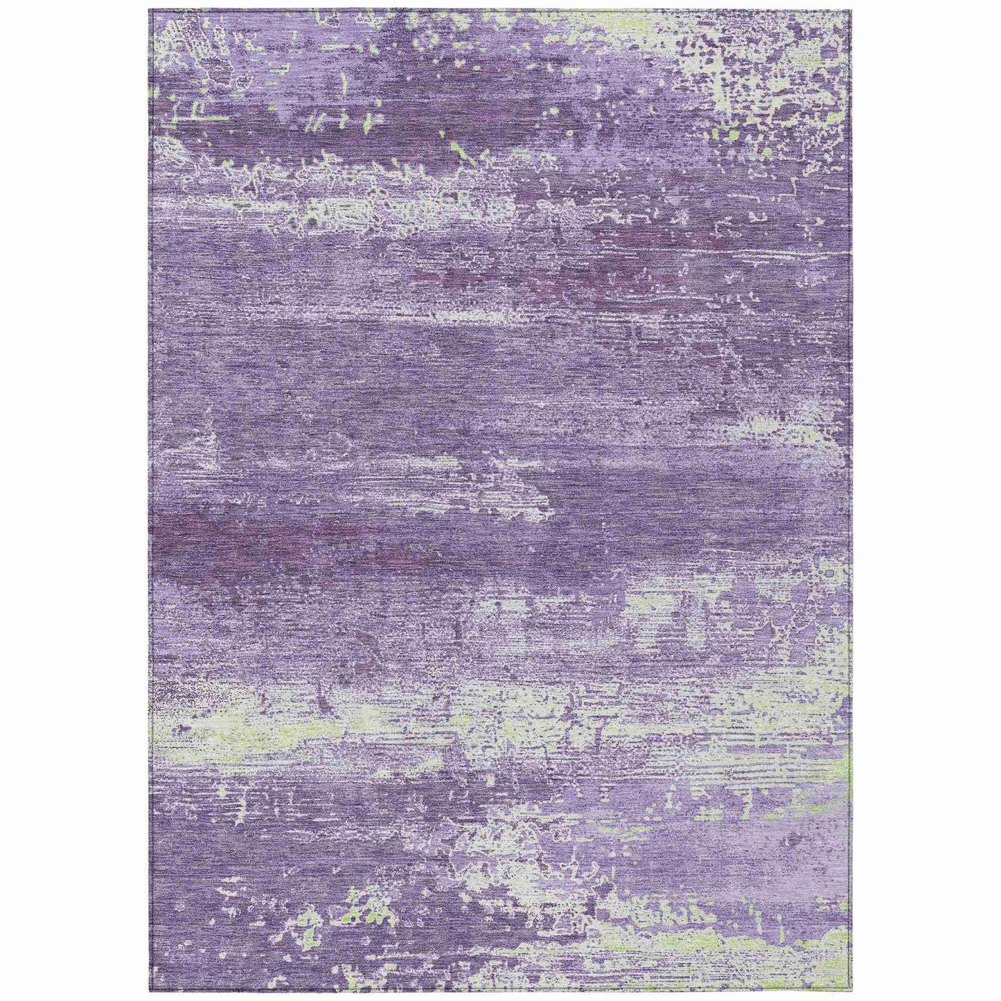 Maeara Purple Washable Indoor-Outdoor Rug