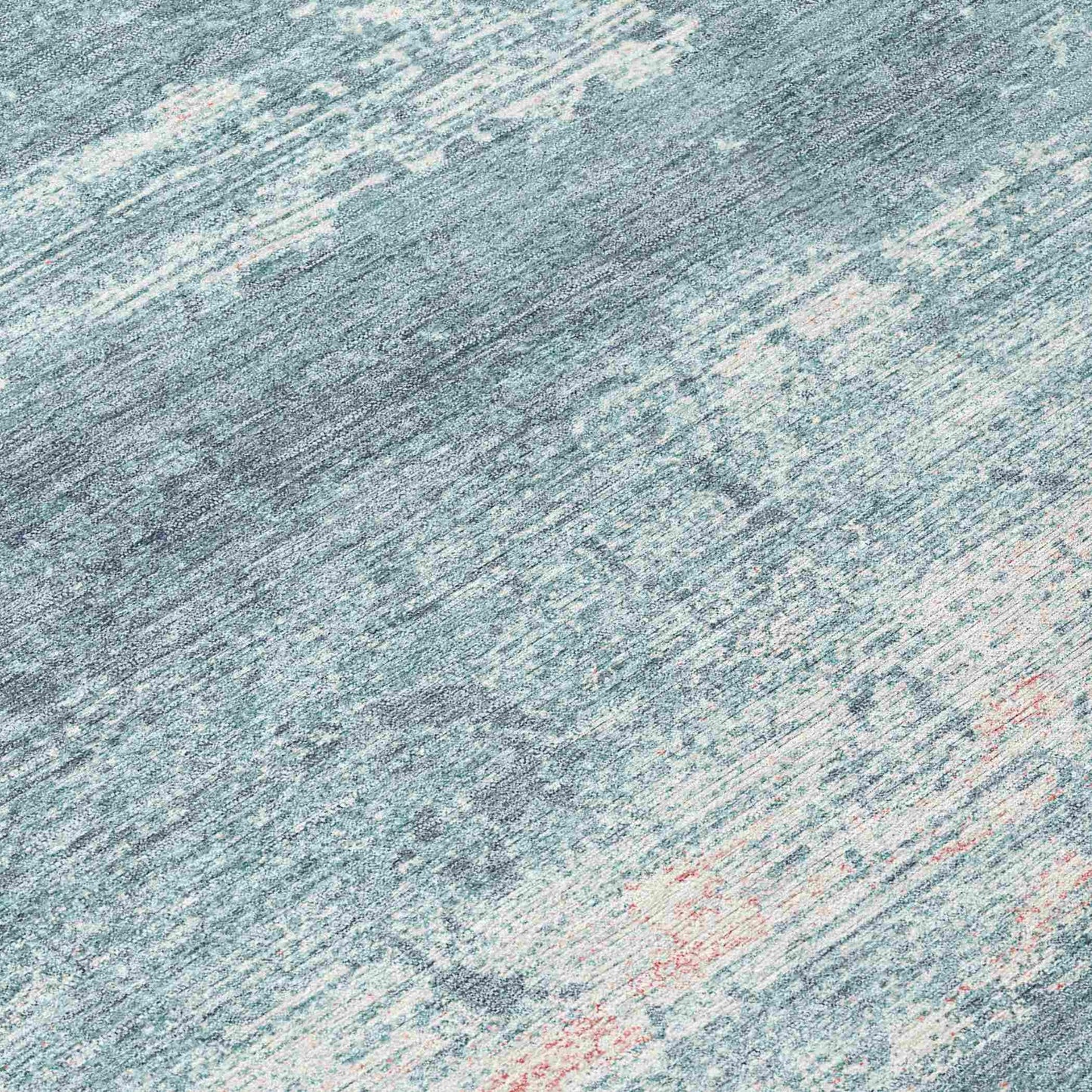 Maeara Teal Washable Indoor-Outdoor Rug