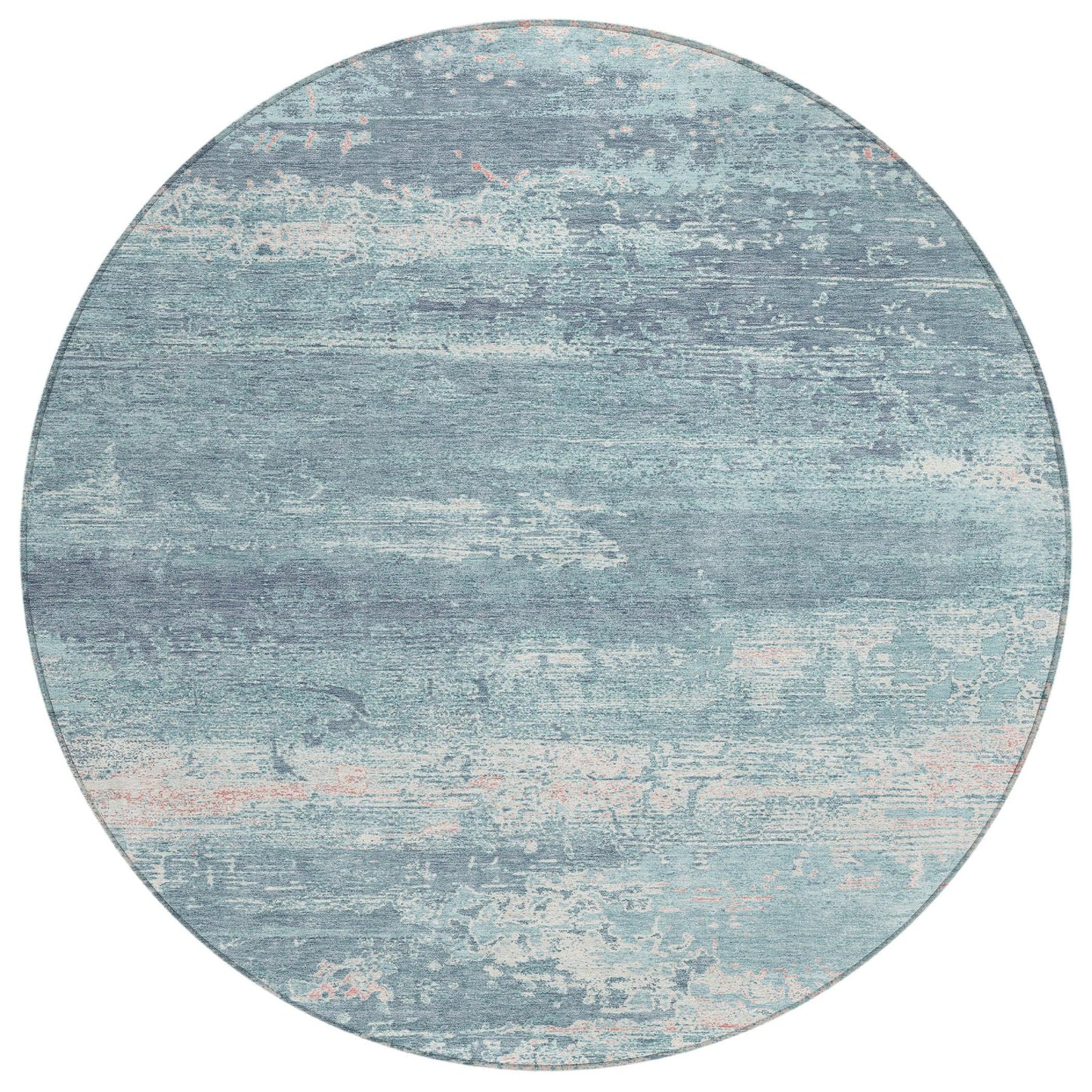 Maeara Teal Washable Indoor-Outdoor Rug