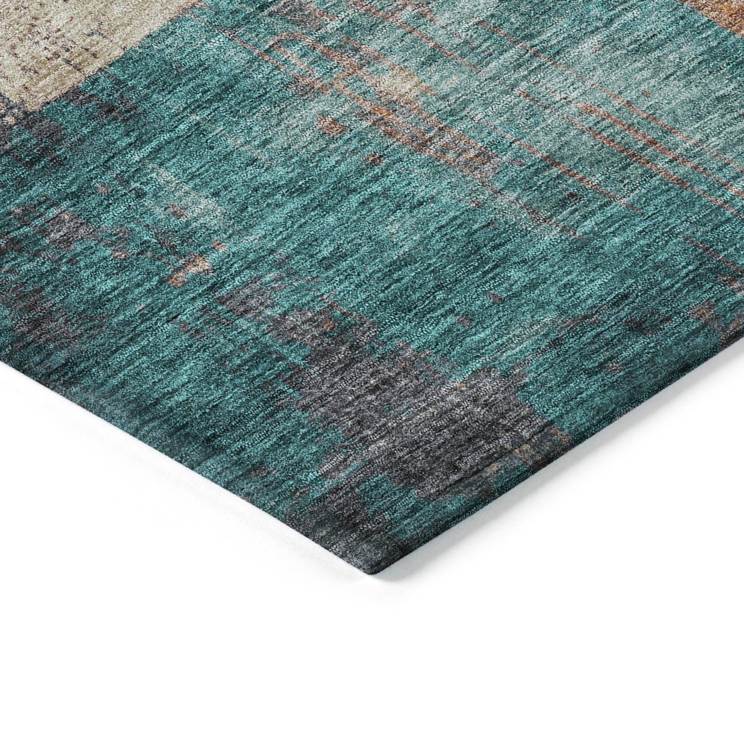 Maearis Gray Washable Indoor-Outdoor Rug