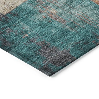 Maearis Gray Washable Indoor-Outdoor Rug