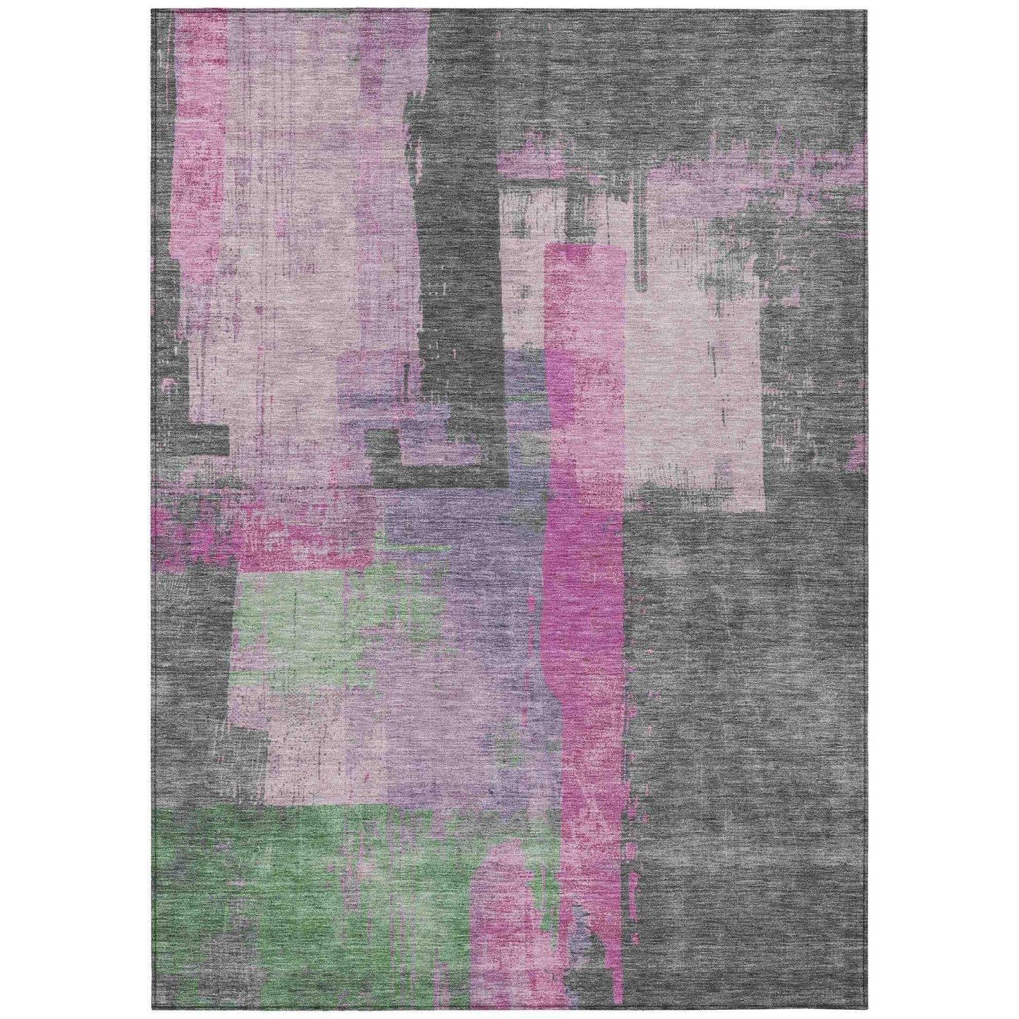 Maearis Pink Washable Indoor-Outdoor Rug
