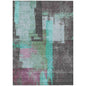Maearis Teal Washable Indoor-Outdoor Rug