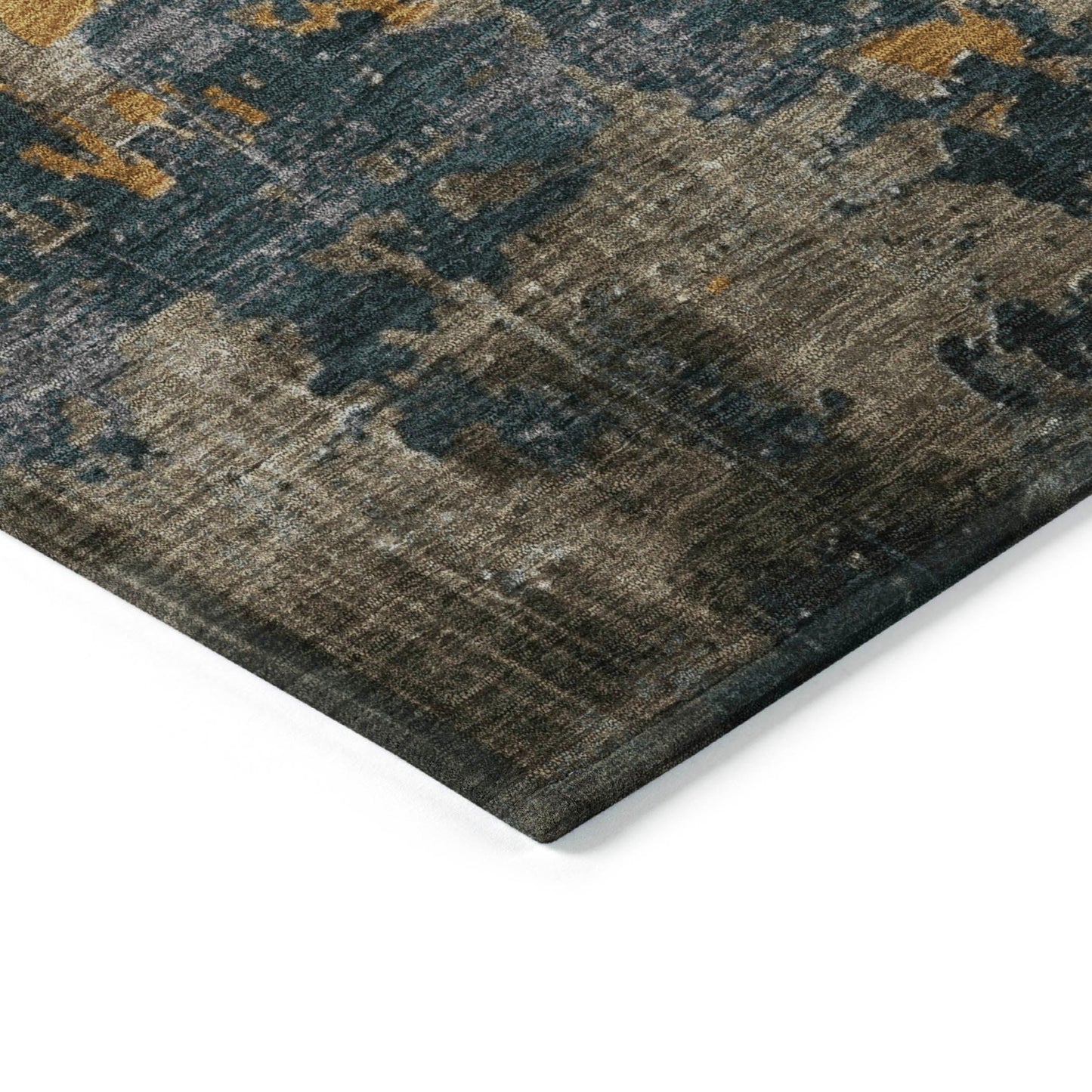 Maeel Gray Washable Indoor-Outdoor Rug