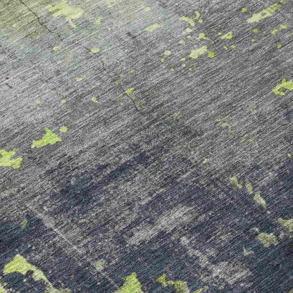 Maeel Green Washable Indoor-Outdoor Rug