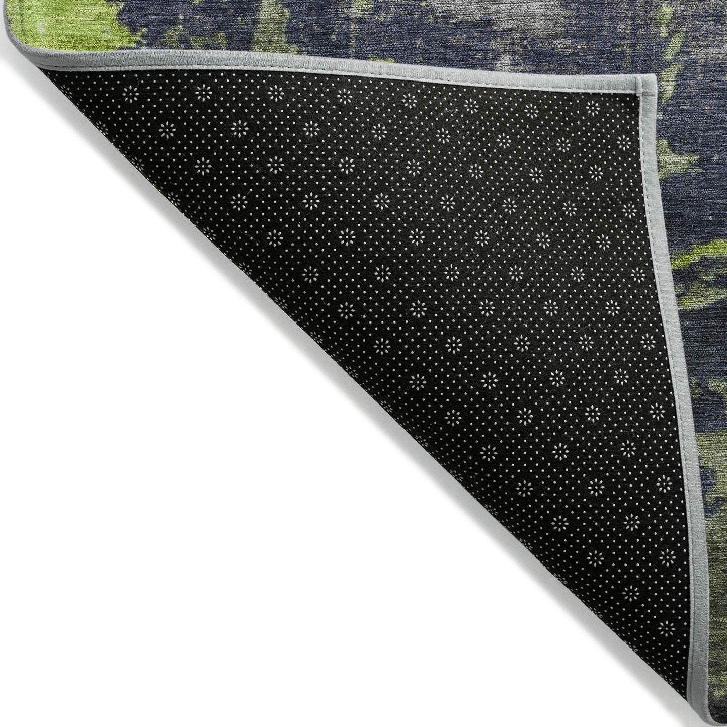 Maeel Green Washable Indoor-Outdoor Rug