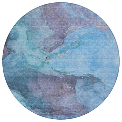 Maeira Blue Washable Indoor-Outdoor Rug