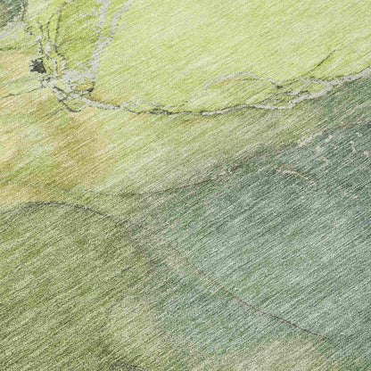 Maeira Green Washable Indoor-Outdoor Rug