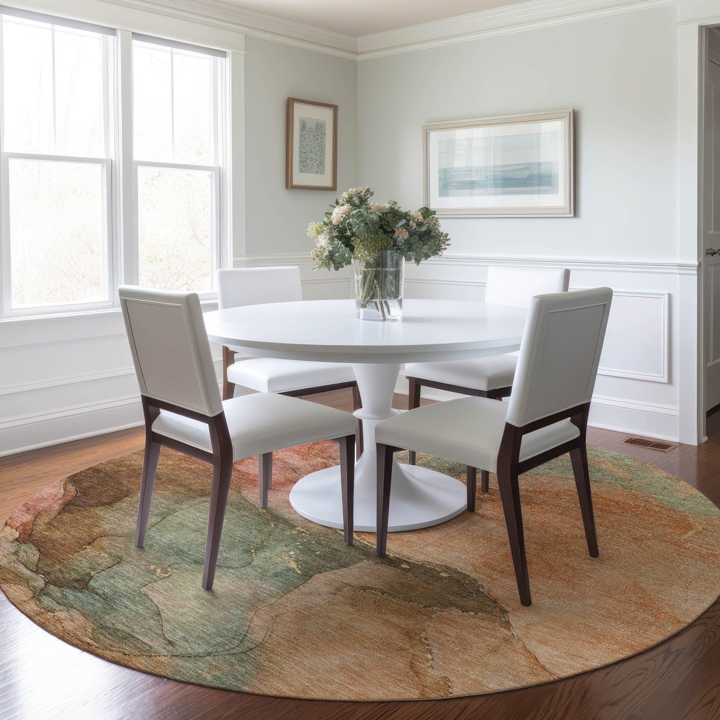 Maeira Orange Washable Indoor-Outdoor Rug