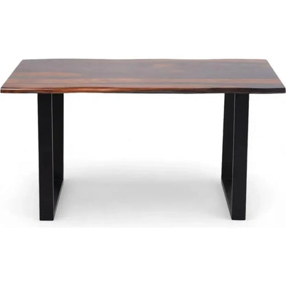 Maelira Iron Base Rectangular Dining Table-Dining Tables-LOOMLAN-LOOMLAN