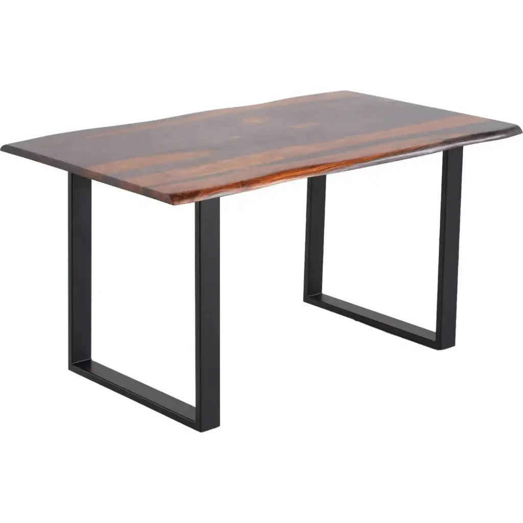 Maelira Iron Base Rectangular Dining Table-Dining Tables-LOOMLAN-LOOMLAN